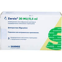 Zarzio 30 Mio.E./0.5ml Fertigspr.konz., 5 st, Haemato Pharm GmbH