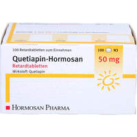 Quetiapin-Hormosan 50mg Retardtabletten, 100 st, Hormosan Pharma GmbH