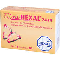 Eliza Hexal 24+4 Filmtabletten 0.02 mg/3 mg, 6x28 st, HEXAL AG