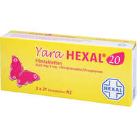 Yara HEXAL 20 Filmtabletten 0.02 mg/3 mg, 3x21 Stk., HEXAL AG
