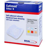 CUTIMED Siltec B Schaumverb.7.5x7.5 cm m.Haftr., 10 st, Aca Müller/Adag Pharma AG
