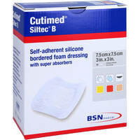 CUTIMED Siltec B Schaumverb.7.5x7.5 cm m.Haftr., 10 st, Aca Müller/Adag Pharma AG