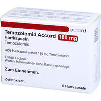 Temozolomid Accord 180mg Hartkapseln Sachets, 5 st, Accord Healthcare GmbH