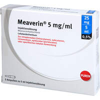 MEAVERIN 0.5% 5 mg/ml Inj.Lsg.25 mg/5 ml Gl.Amp., 5x5 ml, PUREN Pharma GmbH & Co. KG