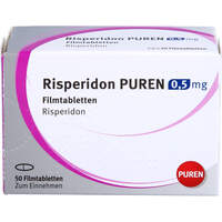 Risperidon PUREN 0.5 mg Filmtabletten, 50 Stk., PUREN Pharma GmbH & Co. KG Risperidon PUREN 0.5 mg Filmtabletten, 50 Stk., PUREN Pharma GmbH & Co. KG