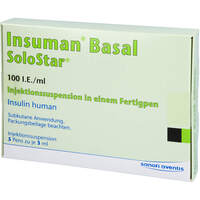 Insuman Basal 100 I.E./ml SoloStar Fertigpen, 5x3 ml, Axicorp Pharma GmbH