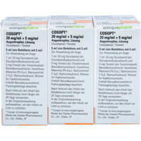 Cosopt 20mg/ml + 5 mg/ml Augentropfen, 3x5 ml, Adequapharm GmbH