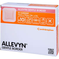 ALLEVYN Gentle Border 7.5x7.5 cm Verband, 10 Stk., Tora Pharma GmbH