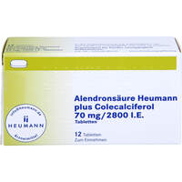 Alendronsäure Heu plus Colecalcif. 70 mg/2800 I.E., 12 st, Heumann Pharma GmbH & Co. Generica KG