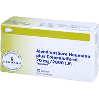 Alendronsäure Heu plus Colecalcif. 70 mg/2800 I.E., 12 st, Heumann Pharma GmbH & Co. Generica KG