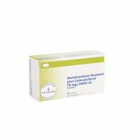 Alendronsäure Heu plus Colecalcif. 70 mg/2800 I.E., 12 st, Heumann Pharma GmbH & Co. Generica KG