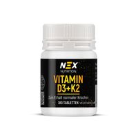 NEX Nutrition Vitamin D3+K2, 180 st, Ascopharm GmbH