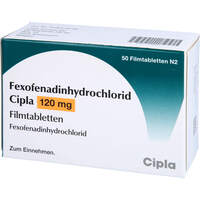 Fexofenadinhydrochlorid Cipla 120mg Filmtabletten, 50 Stk., Cipla Europe Nv