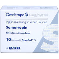OMNITROPE 5 mg/1.5 ml Injektionslösung f. SurePal, 10 st, Inopha GmbH