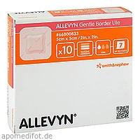 Allevyn Gentle Border Lite 5x5 cm Schaumverb., 10 Stück, Emra-Med Arzneimittel GmbH