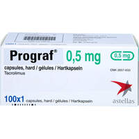 Prograf 0.5 mg Hartkapseln, 100 st, Haemato Pharm GmbH