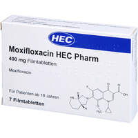 Moxifloxacin HEC Pharm 400 mg Filmtabletten, 7 st, Hec Pharm GmbH
