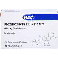 Moxifloxacin HEC Pharm 400 mg Filmtabletten, 10 Stk., Hec Pharm GmbH