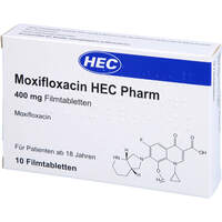 Moxifloxacin HEC Pharm 400 mg Filmtabletten, 10 Stk., Hec Pharm GmbH