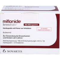MIFLONIDE BREEZHALER 400 MIKROGRAMM HARTKAPSELN, 3x60 st, Novartis Pharma GmbH