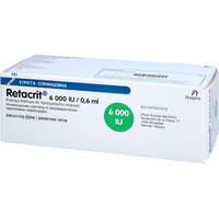 RETACRIT 6.000 I.E./0.6ml Inj.-Lsg.i.e.FER B, 6 st, Docpharm GmbH