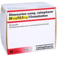 Olmesartan comp. ratiopharm 20/12.5mg Filmtabl, 98 st, ratiopharm GmbH