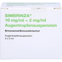 Simbrinza 10 mg/ml+2 mg/ml Augentropfensuspension, 3x5 ml, 2care4 Aps