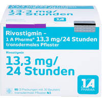 Rivastigmin - 1 A Pharma 13.3mg/24 Std. transd Pfl, 90 st, 1 A Pharma GmbH