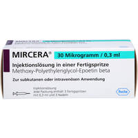 Mircera 30 Mikrogramm/0.3 ml Inj.-Lsg.i.e.Fert.-S, 3 st, Haemato Pharm GmbH