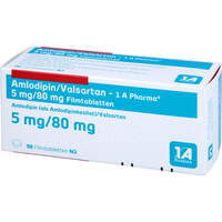 Amlodipin/Valsartan - 1 A Pharma 5 mg/80 mg FTA, 98 st, 1 A Pharma GmbH