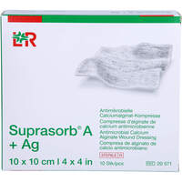 SUPRASORB A+Ag Antimik.Cal.Alginat Kompr.10x10 cm, 10 st, Tora Pharma GmbH