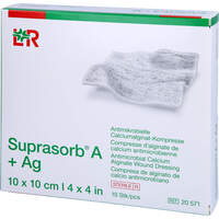 SUPRASORB A+Ag Antimik.Cal.Alginat Kompr.10x10 cm, 10 st, Tora Pharma GmbH