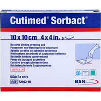 CUTIMED Sorbact Saugkompressen 10x10 cm, 5 Stk., Tora Pharma GmbH