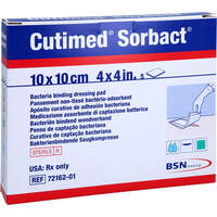 CUTIMED Sorbact Saugkompressen 10x10 cm, 5 Stk., Tora Pharma GmbH
