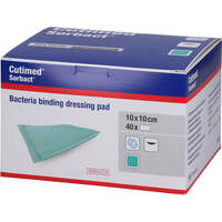 CUTIMED Sorbact Saugkompressen 10x10 cm, 40 Stk., Tora Pharma GmbH
