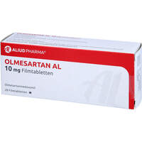 Olmesartan AL 10 mg Filmtabletten, 28 Stk., Aliud Pharma GmbH Olmesartan AL 10 mg Filmtabletten, 28 Stk., Aliud Pharma GmbH