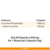 Dr. Jacob's Curcumin-Phospholipid aus Kurkuma-Extrakt, 60 st, Dr. Jacob's Medical GmbH