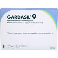 GARDASIL 9 Inj.-Sus.i.e.Fertigspritze, 10 st, kohlpharma GmbH