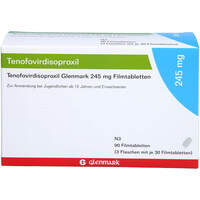 Tenofovirdisoproxil Glenmark 245 mg Filmtabletten, 90 st, Glenmark Arzneimittel GmbH