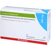 Tenofovirdisoproxil Glenmark 245 mg Filmtabletten, 90 st, Glenmark Arzneimittel GmbH