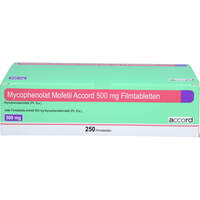 Mycophenolat Mofetil Accord 500mg Filmtabletten, 250 Stk., Accord Healthcare GmbH