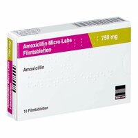 Amoxicillin Micro Labs 750 mg, 10 Stk., Micro Labs GmbH Amoxicillin Micro Labs 750 mg, 10 Stk., Micro Labs GmbH