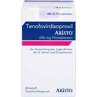 Tenofovirdisoproxil Aristo 245 mg Filmtabletten, 30 st, Aristo Pharma GmbH Tenofovirdisoproxil Aristo 245 mg Filmtabletten, 30 st, Aristo Pharma GmbH