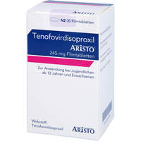 Tenofovirdisoproxil Aristo 245 mg Filmtabletten, 30 st, Aristo Pharma GmbH Tenofovirdisoproxil Aristo 245 mg Filmtabletten, 30 st, Aristo Pharma GmbH