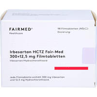 Irbesartan HCTZ Fair-Med 300+12.5 mg Filmtabletten, 98 st, Fairmed Healthcare GmbH