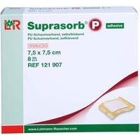 SUPRASORB P PU-Schaumv.7.5x7.5 cm selbstklebend, 8 st, 1001 Artikel Medical GmbH