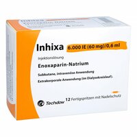 Inhixa 6.000 IE (60 mg)/0.6 ml ILO F-Sp.+Sich-Sys., 12 st, Techdow Pharma Germany GmbH