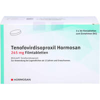 Tenofovirdisoproxil Hormosan 245 mg Filmtabletten, 3x30 st, Hormosan Pharma GmbH