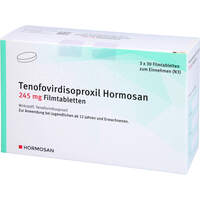 Tenofovirdisoproxil Hormosan 245 mg Filmtabletten, 3x30 st, Hormosan Pharma GmbH