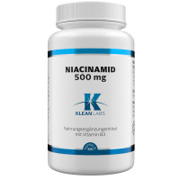 Niacinamid (B3) 500 mg KLEAN LABS, 100 st, Supplementa GmbH